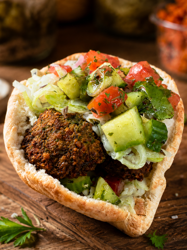 Pita huisgemaakte falafel